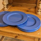Ensemble de 9 assiettes plates par Geneviève Lethu