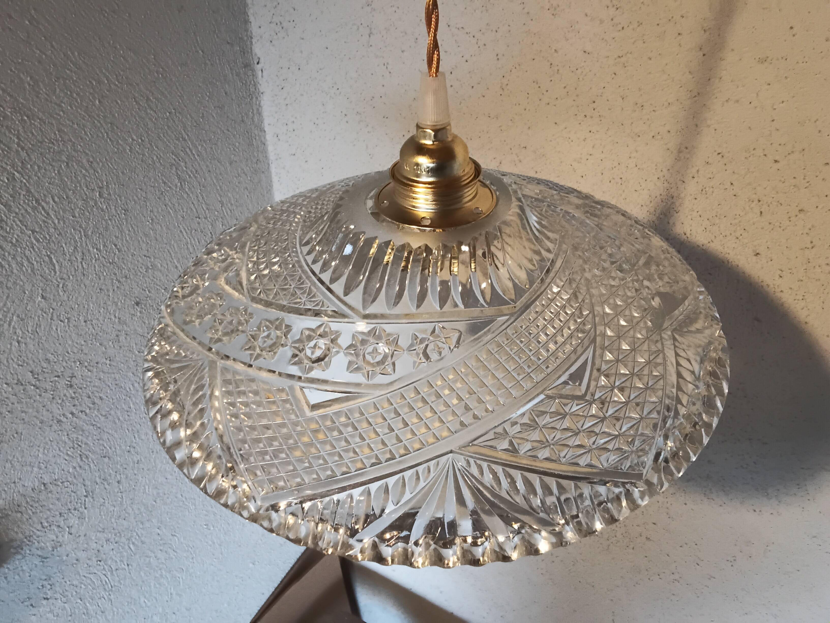 Vintage glass pendant light