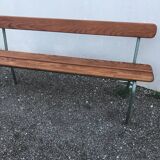 School bench with folder