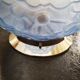 Ceiling lamp wall lamp old globe glass paste blue rare model floral decoration Ø 20 cm Art Deco 1930