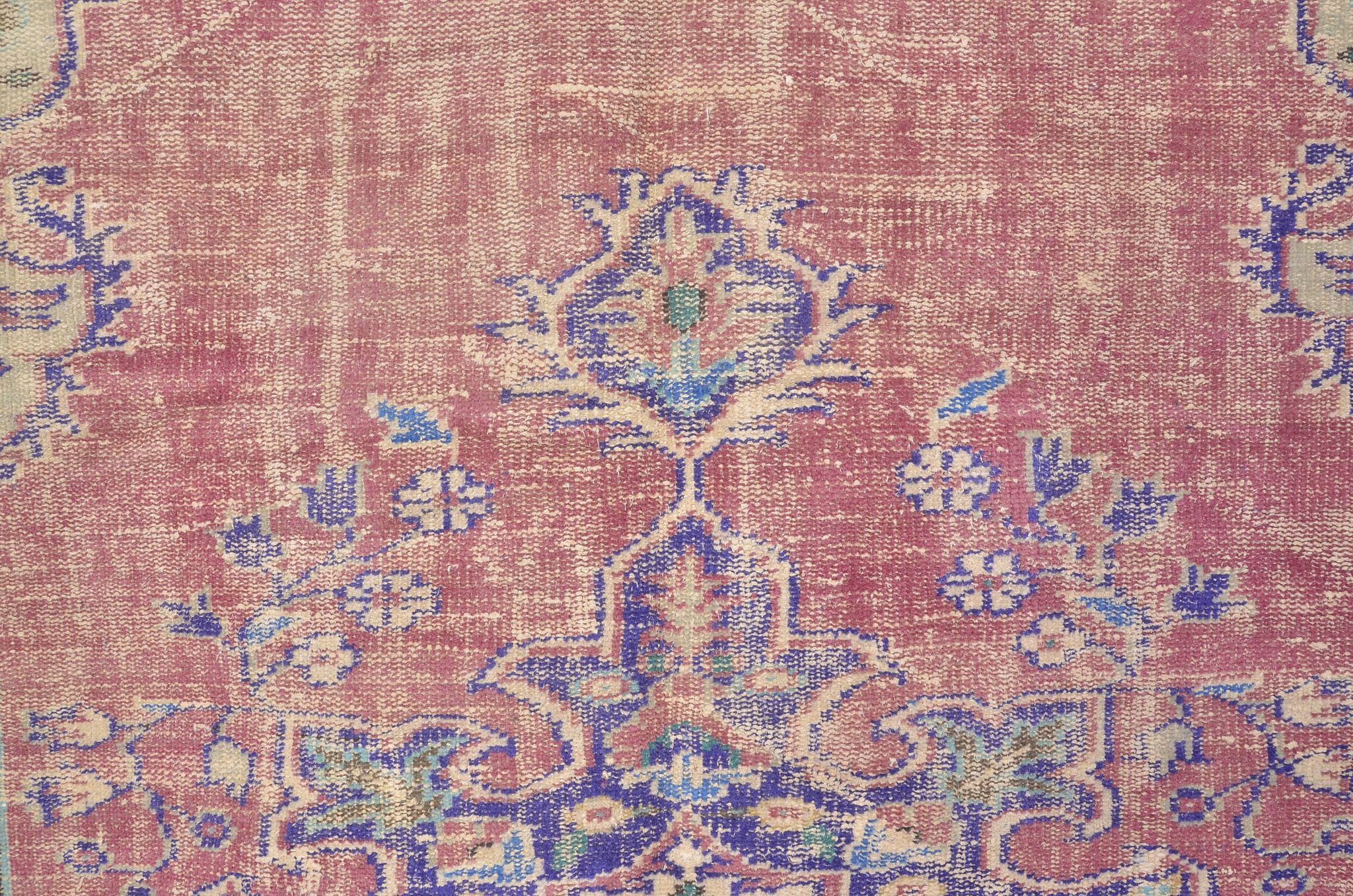 Tapis vintage en laine Oushak sku2303