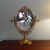 Psyche mirror in brass 39x30cm