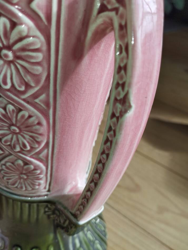 Art Nouveau fireplace surround in barbotine – Onnaing
