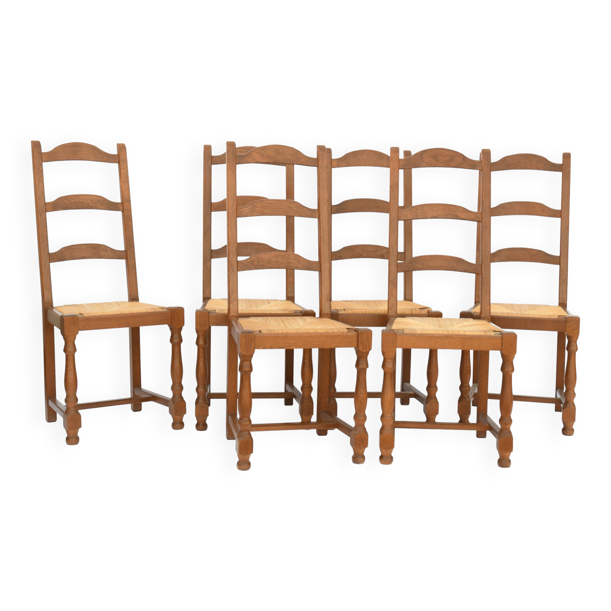 6 chaises paillées