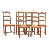 6 chaises paillées