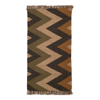 Jute Handwoven Kilim Runner Carpet, Rug, 75 x 120 cm