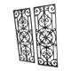 Pair of old cast iron door grilles