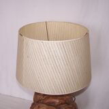 Sculptural lamp wood - marble - 60s