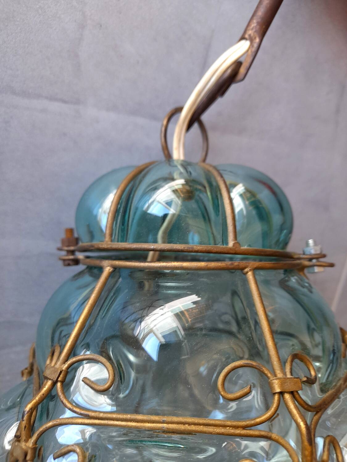 Venetian lantern in blown glass.