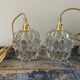 Set of two electrified portable lamps