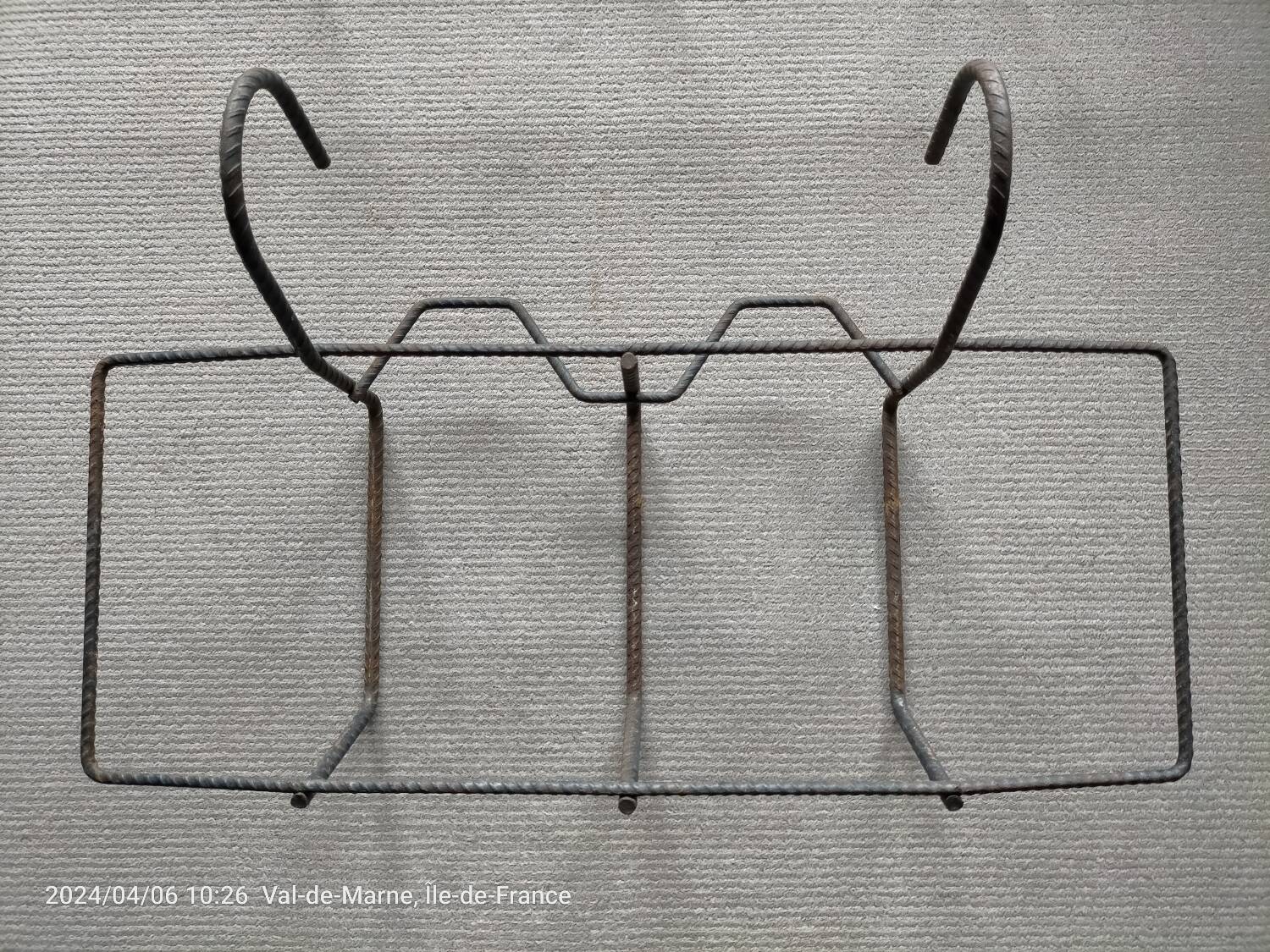 Vintage twisted iron planter