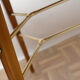 1950s coffee table in cherrywood mit brass