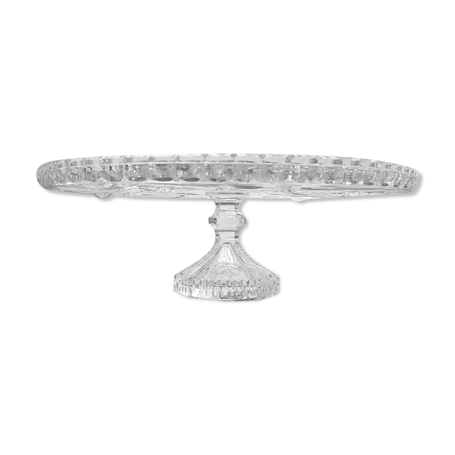 Vintage Crystal Pie Dish - Cut Crystal Serving Plate - Gateway - Centre d