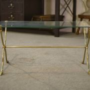 Neo-classical coffee table attributed to Maison Jansen, swan neck legs, 1940s.