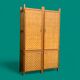 Bamboo cabinet woven and modular pine vintage 1960