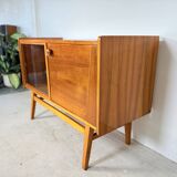 Vintage sideboard/television stand, high-gloss walnut, Bilea