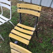 Set of 13 garden chairs made of iron slats and tubes