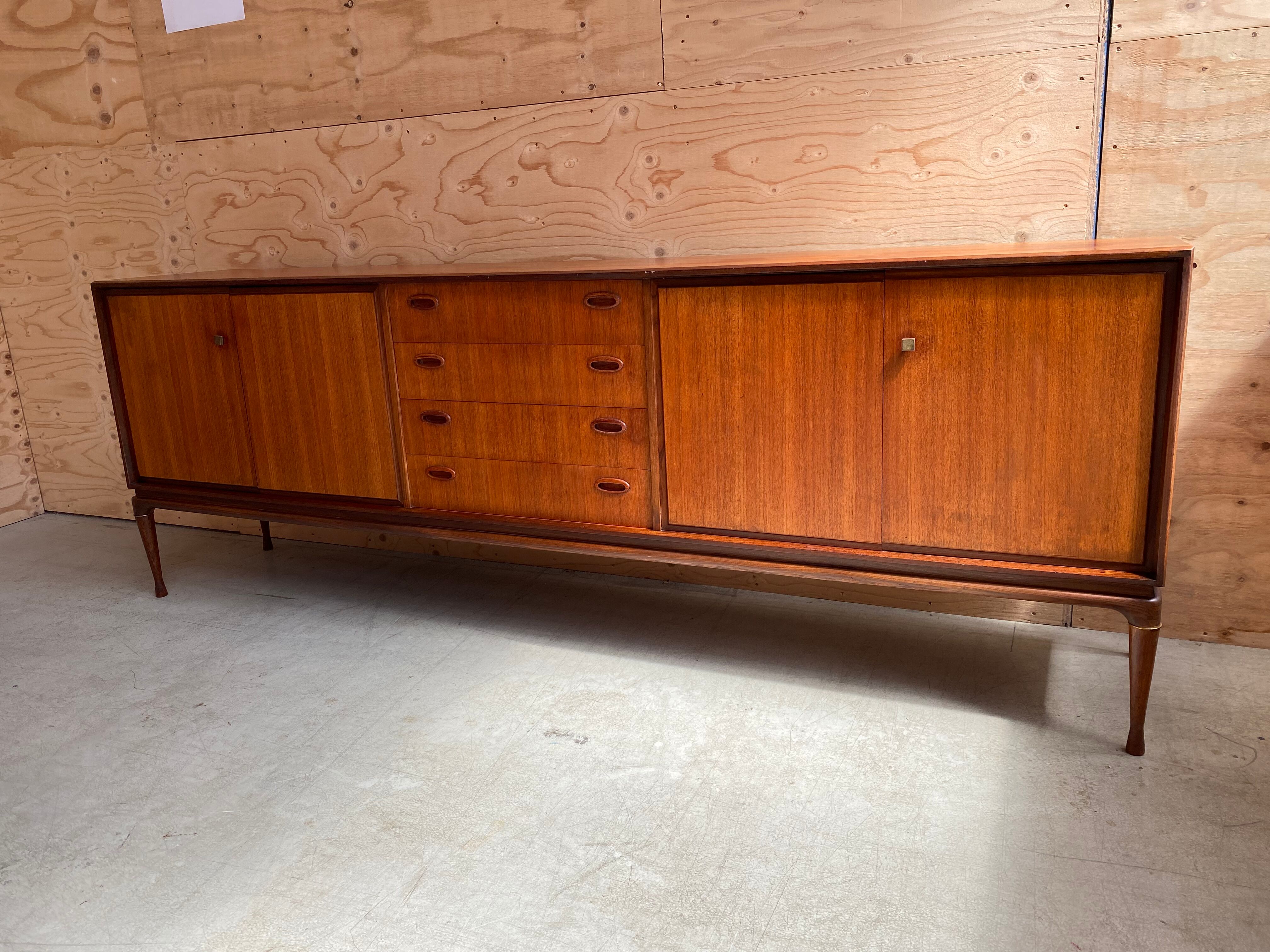 Vintage Scandinavian Danish teak sideboard, 1960s