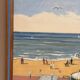 Original Swedish Oil on Canvas – "Day at the Beach" by Mona Starfelt – Signed – Dated 1989 – Framed