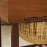 Teak sewing table by Ejvind A. Johansson