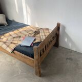 Brutalist Aranjou elm bed
