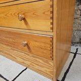 Comode en pin 1980 tenon mortaise