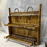 Foldable rattan shelf