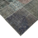 Handmade Oriental Contemporary 200 cm x 300 cm Grey Patchwork Carpet