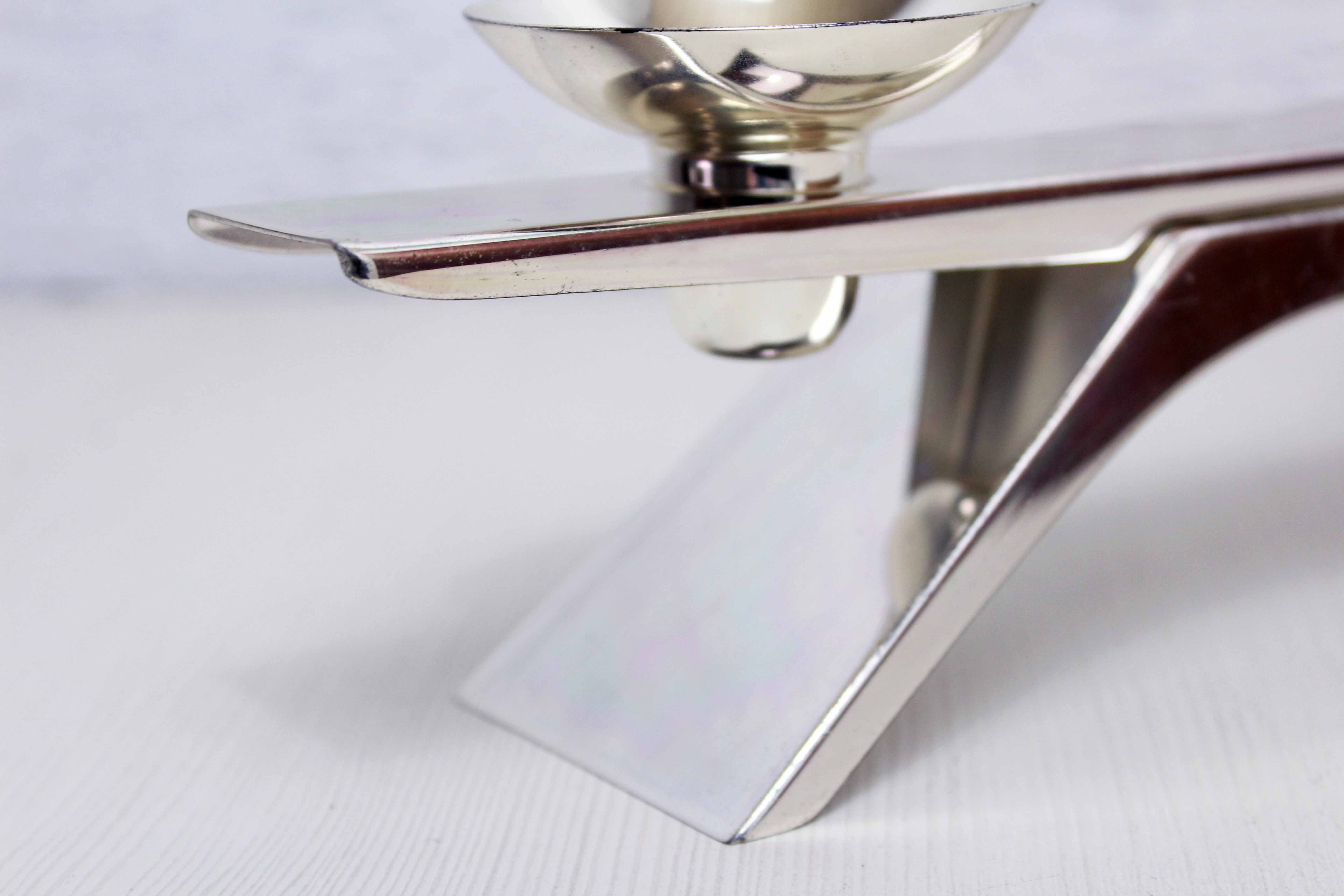 Silver metal wmf candle holder