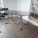 Large chrome and smoked glass table from the 70s