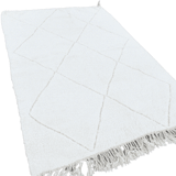 Large berber carpet blessed ouarain white diamonds 210x310cm