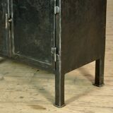 Polished iron medical cabinet, 1920s