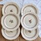 6 antique flat plates made of ironstone from Sarreguemines - Armelle model