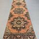 Distressed Turkish Runner 393x81 cm wool Vintage Tribal Rug