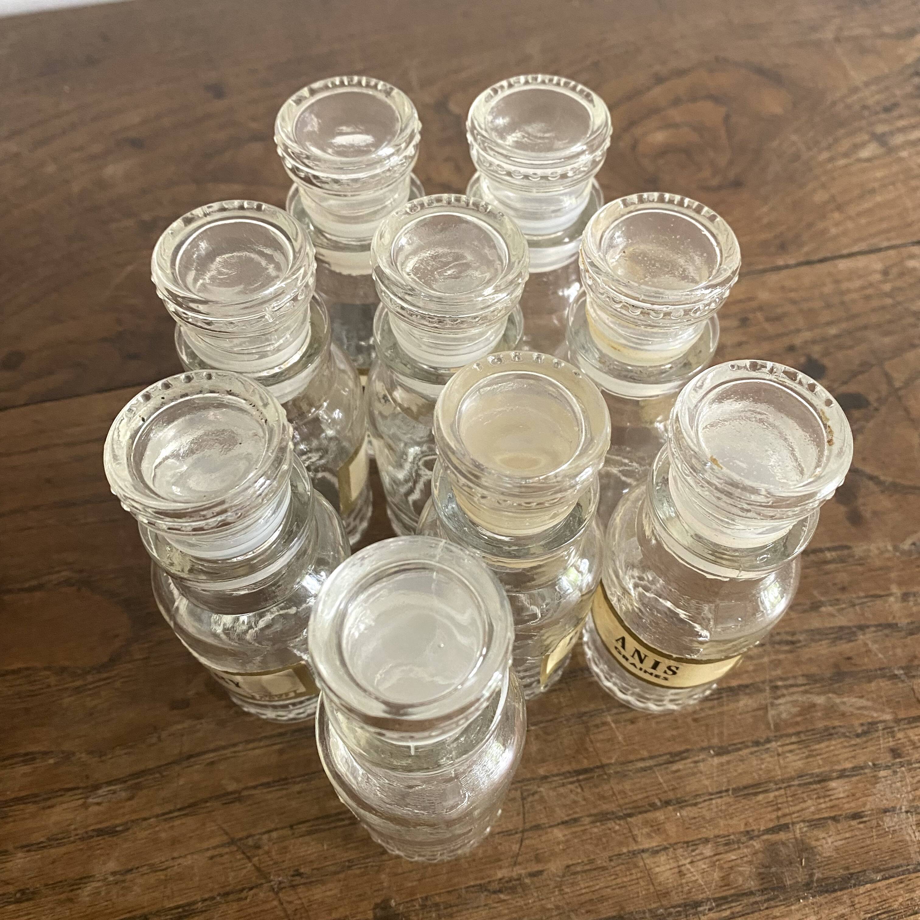 Glass spice jars