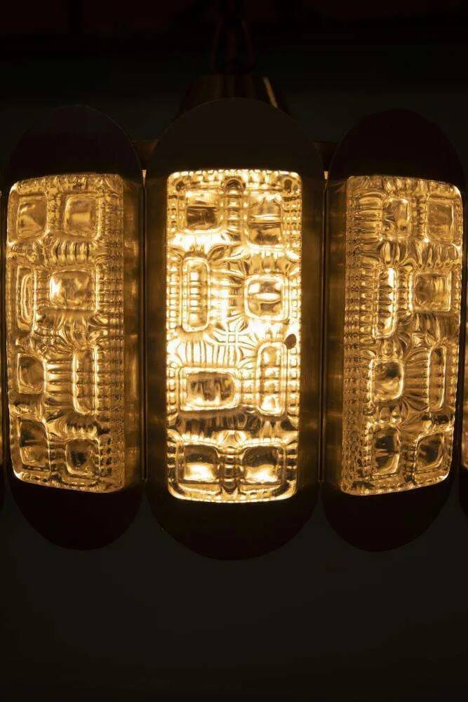 Vintage suspension light, Danish design from the 1960s, Regency style.