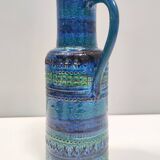 Rimini Blue Ceramic Pitcher Vase by A. Londi and F. Montelupo for Bitossi