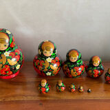 Series of 9 Matryoshka dolls