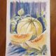 Watercolor still life painting
