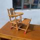 Vintage wooden toy doll high chair from the 70s