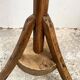 Old primitive wooden tripod pedestal table