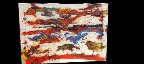Oil Painting on Canvas Abstract Material 1970s