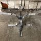 Old coffee table design chrome foot curved