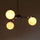 Lustre italien du milieu du siècle en chrome et opaline