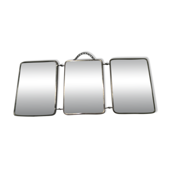 1950s triptych barber mirror