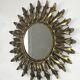 Gold metal sun mirror