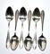 Series of 6 vintage table spoons in silver metal deetjen 100 soup 21.5cm