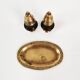 Brass and rosewood spice set, Denmark, 1950s