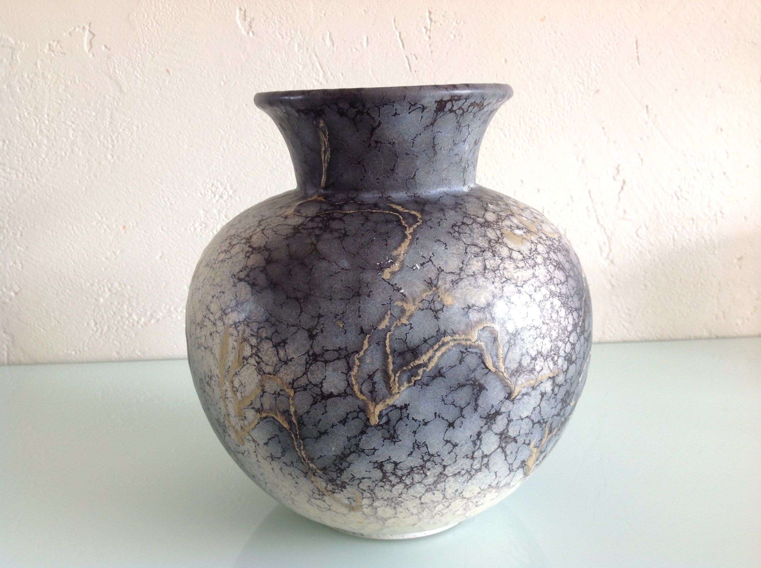 Fat Lav blue ball vase by Ruscha Art 60/70