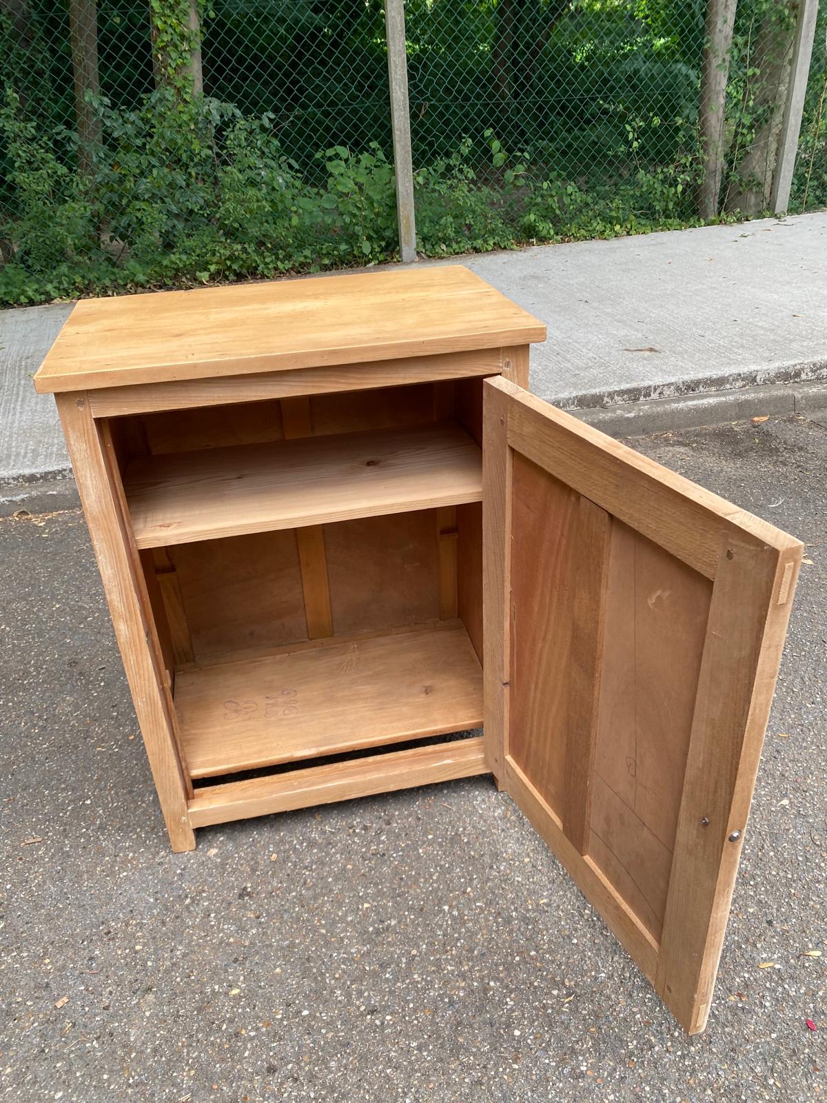 19th-century solid oak Parisian jam cabinet